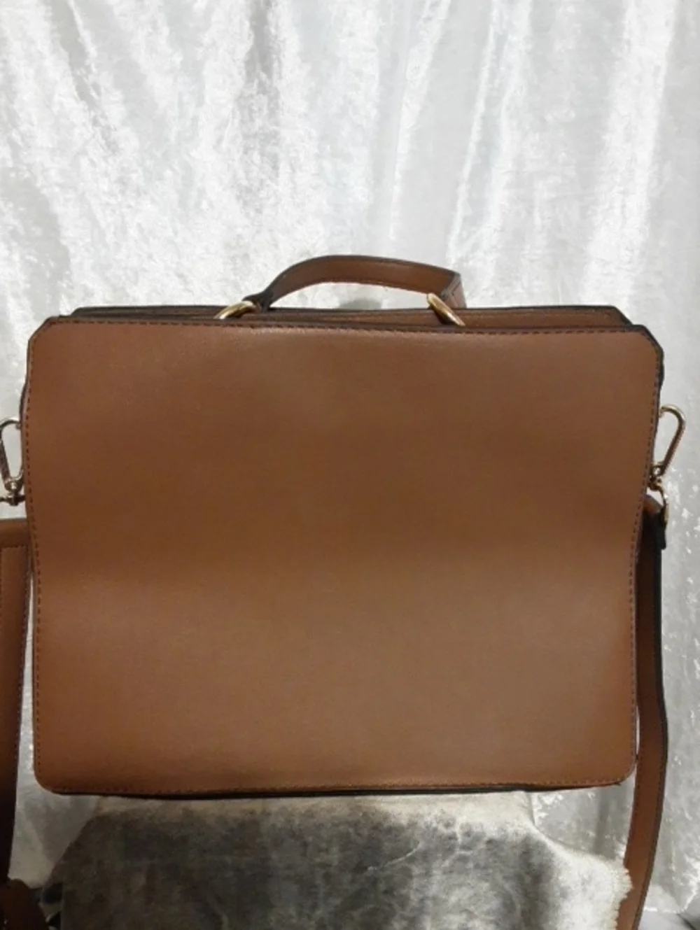 Steve Madden Brown Structured Bevelyn Bag